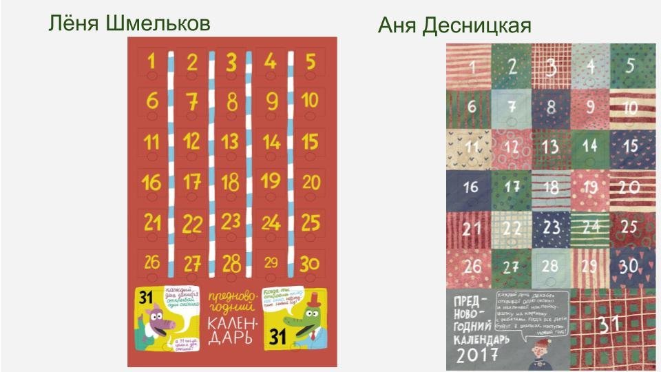 Адвент-календари 2017 с наклейками для детей - не до Рождества, а до Нового года