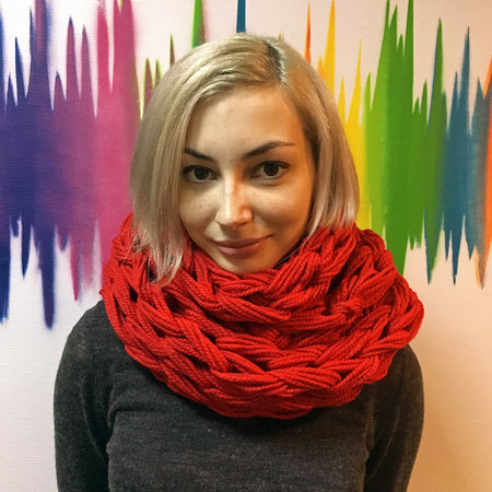 Шарф-снуд объемный от Sasha's knits