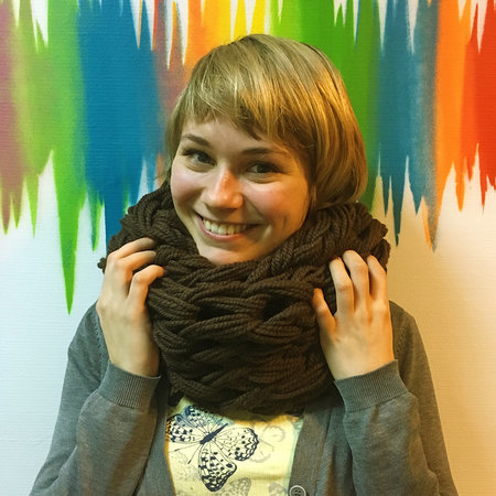 Шарф-снуд объемный от Sasha's knits