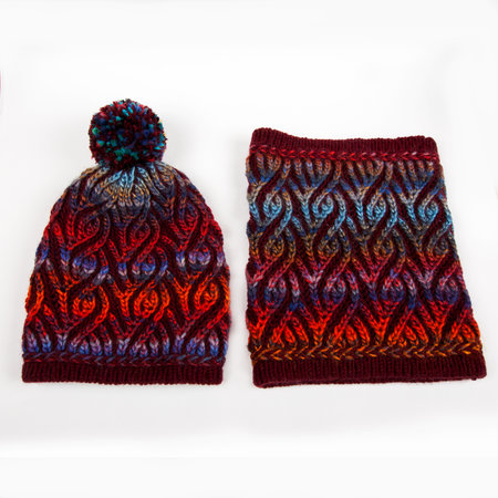 Вязаный комплект шапка + снуд от Sasha's knits