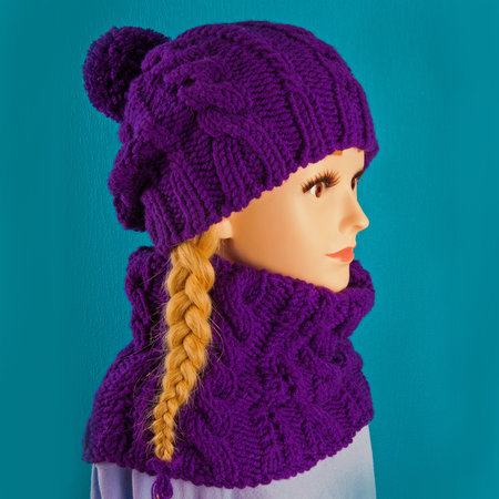 Вязаный комплект шапка + снуд от Sasha's knits