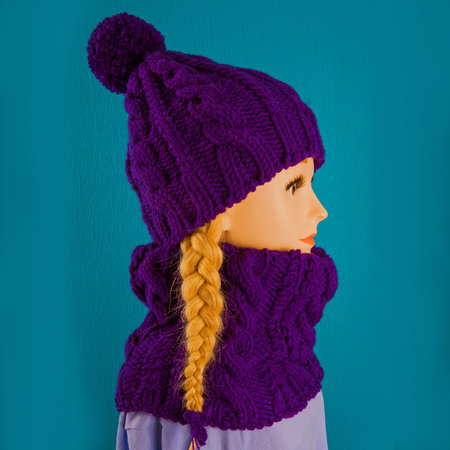 Вязаный комплект шапка + снуд от Sasha's knits