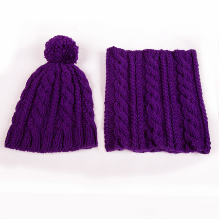 Вязаный комплект шапка + снуд от Sasha's knits