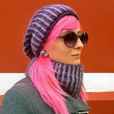 Вязаный комплект шапка + снуд от Sasha's knits