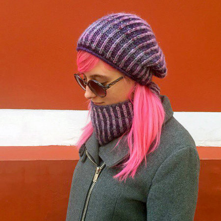 Вязаный комплект шапка + снуд от Sasha's knits